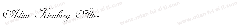 Adine Kirnberg Alte字体转换